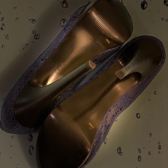 BCBG | Blue, Crackle Print | Platform Stilettos - Picture 6 of 8